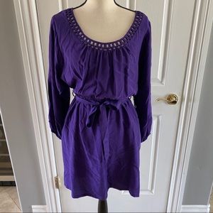 NWT Charlie Jade 100% Silk 3/4 SLV Dress Sz M